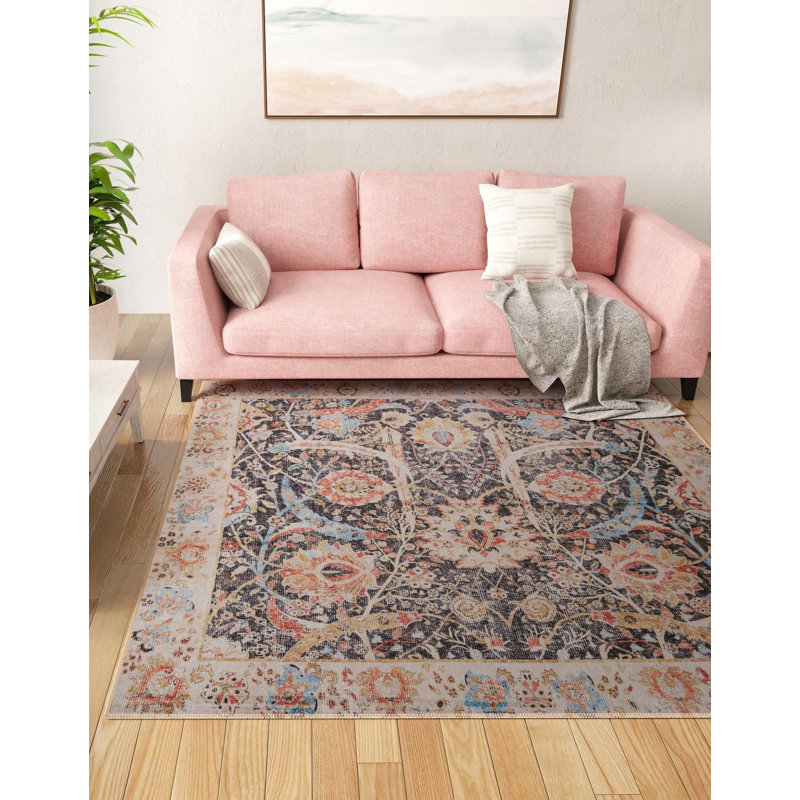 Tapis noir Huguenot, Carré 7 pi 10 po