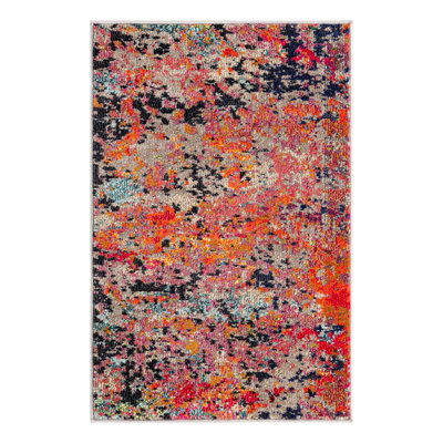 Washable Abstract Indoor Rug