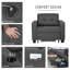 Fauteuil d'appoint à dossier convertible simple Marcio-461239309