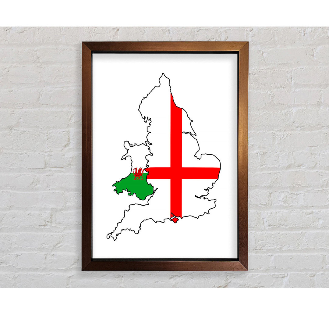 Wales und England - Einzelne Bilderrahmen Kunstdrucke