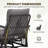 3-Piece Patio Furniture Set, Wicker Outdoor Bistro Set Swivel Glider Patio Chairs x 2 with Cushions, Side Table x 1, High Back All-Weather Rattan Outdoor Furniture for Porch, Backyard-954250114-954250115