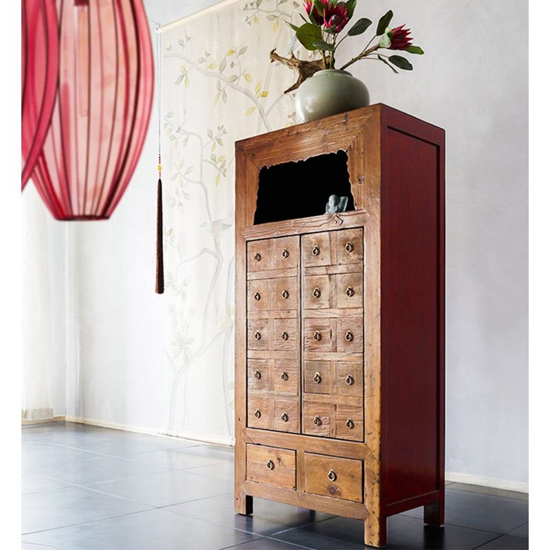 Armoire de rangement en bois massif 27,56 "