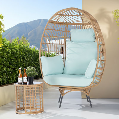 Patio Dining Set with Round Table , Cushions Included