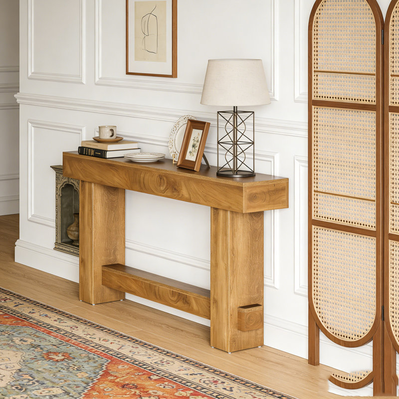 Wooden Farmhouse Sofa Hallway Console Table