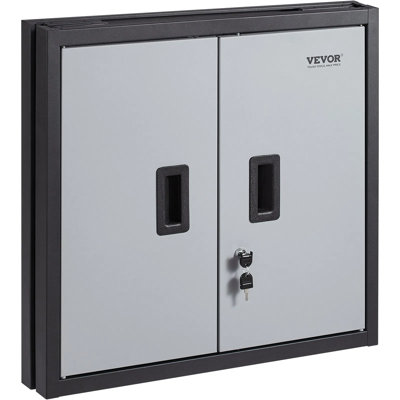 Foldable Metal Wall Cabinet, 29.14â€wÃ—28.94â€hÃ—4.93â€d Wall-mounted Garage Cabinet With Adjustable Shelf, 4 Magnetic Doors & Lock (2 Keys), Perfect For Garage/office/home, Scratch/corrosion-resistant Tool Storage