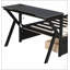 Lit plateforme de jeu en bois avec tête de lit DEL, bureau DEL, ports USB et deux tiroirs de rangement pour les joueurs modernes.-826921475