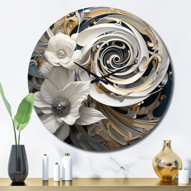 Horloge murale blanche, Grand
