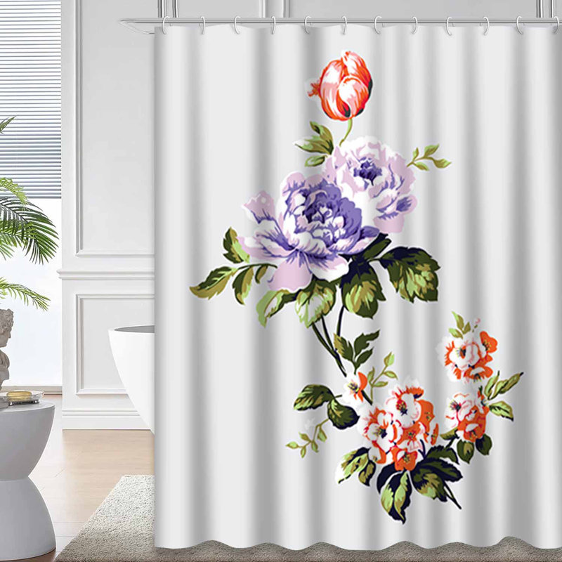 Bouquet de roses, tulipes et fleurs rétro avec 12 crochets, L 72 po x l 84 po