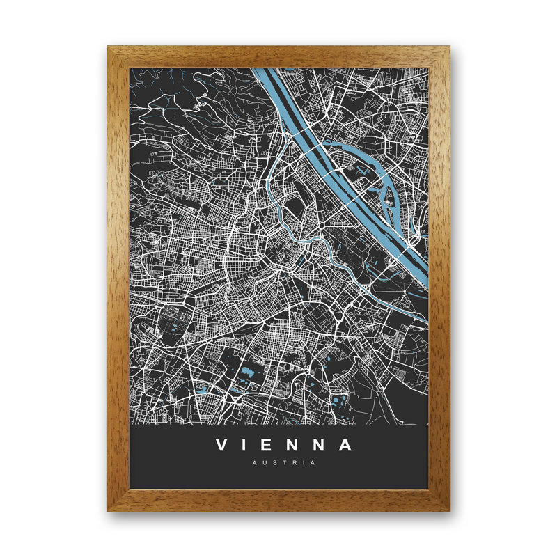 Vienna - Print, 46cm H x 34cm W x 3cm D, Brown Paper
