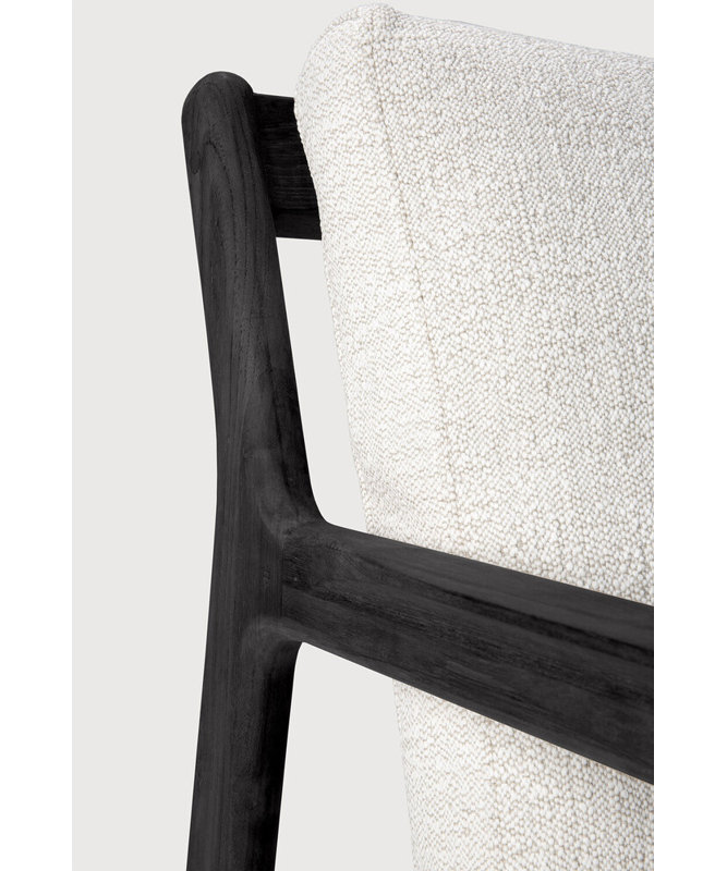 Jack Outdoor Teak Lounge Chair, Teak Black/Off White