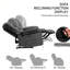 Fauteuil inclinable surdimensionné avec massage et chauffage