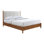 Grand lit, noyer / beige