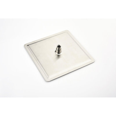 Pomme de douche murale 10 po, nickel brossé, laiton et acier inoxydable, douche rafraîchissante, article de salle de bain avec tête, massage continu, accessoire