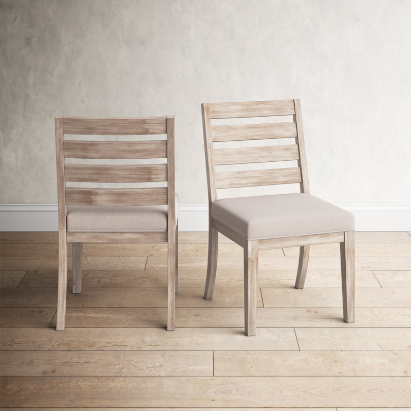 Appleton Ladder Back Side Chair, Weathered Oak, Weathered Oak