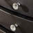 Black Rectangular Solid Wood Jewelry Armoires