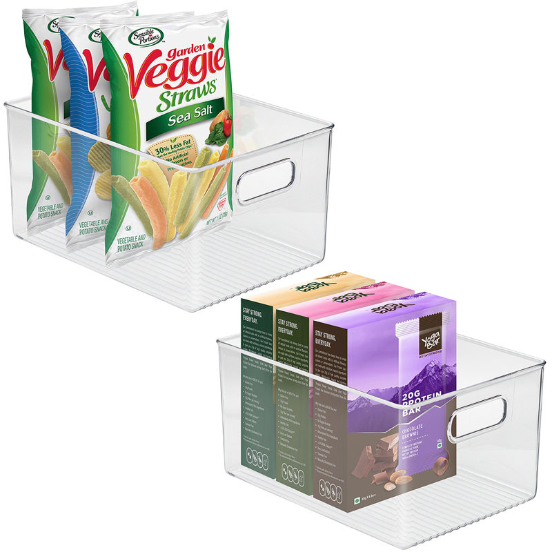 Bac de rangement en plastique transparent Sorbus