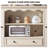 Elegant Cherry Wood Sideboard in Ivory White