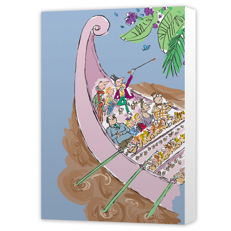 'Roald Dahl Charlie and the Chocolate Factory Boat Trip' Framed Graphic Art Print on Canvas