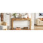 Console 52 po rustique avec coins arrondis et 3 tiroirs dissimulés-957782680