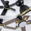 Ventilateur de plafond standard Bologna 52 po, noir mat, montage encastré, avec éclairage DEL à intensité variable, moteur CC et télécommande.-1168046651