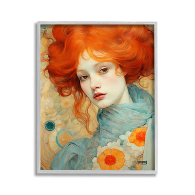 Fleur, femme, giclée, art