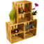 8 Pair Stackable Solid Wood Shoe Rack