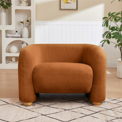 Fauteuil d'appoint en tonneau moderne surdimensionné de 40,25 po Aurae