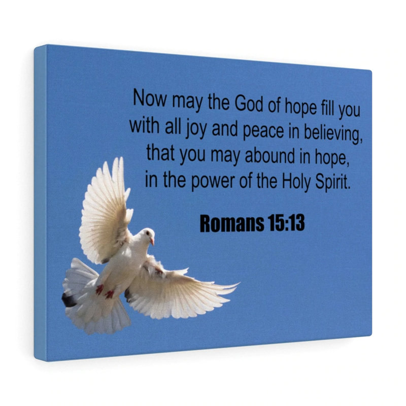 God Of Hope Romans 15:13 - Wrapped Canvas Print, 30cm H x 41cm W
