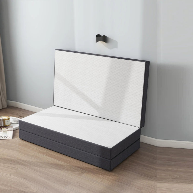 Matelas simple 2 en 1, matelas en mousse viscoélastique moyenne de 8 pouces avec housse, Très grand simple, 4"
