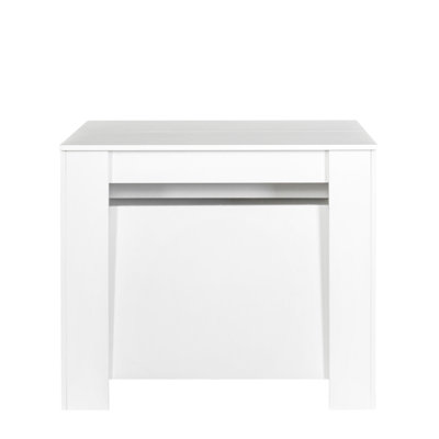 118.50in Console Table, White , Multifunctional, Space Saving Solution Extendable Desk, 118.50in, Versatile Outdoor Furniture with Precautions