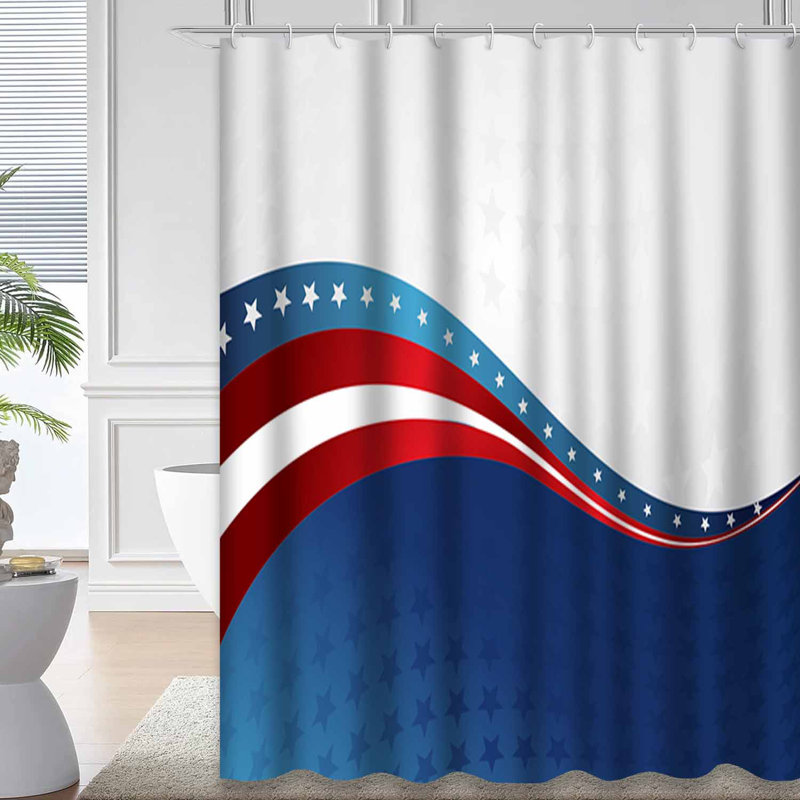 Rideau de douche Patriotic Wave, L 72 po x l 72 po