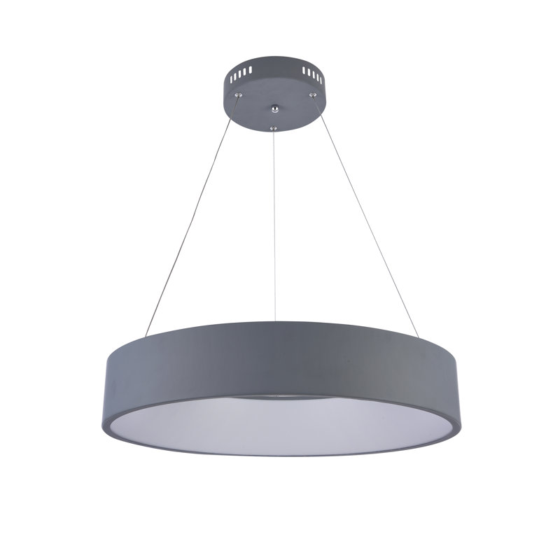 Lustre à abat-jour cylindrique à DEL, 23.6"