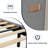 Bed Frame With Headboard, Upholstered Bed Frame With Wood Slats, Sturdy Support Feet, No Box Spring Needed-165975671-165975664