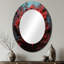Miroir mural rouge et rouge-393095259