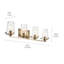 Éclairage pour salle de bain 4 lumières Viran-731492406