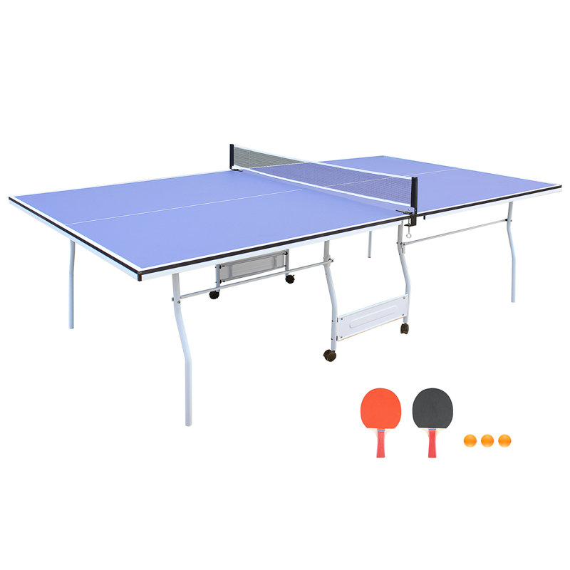 Ensemble de table de ping-pong pliable et portable de 9 pi pour tennis de table de taille moyenne pliable