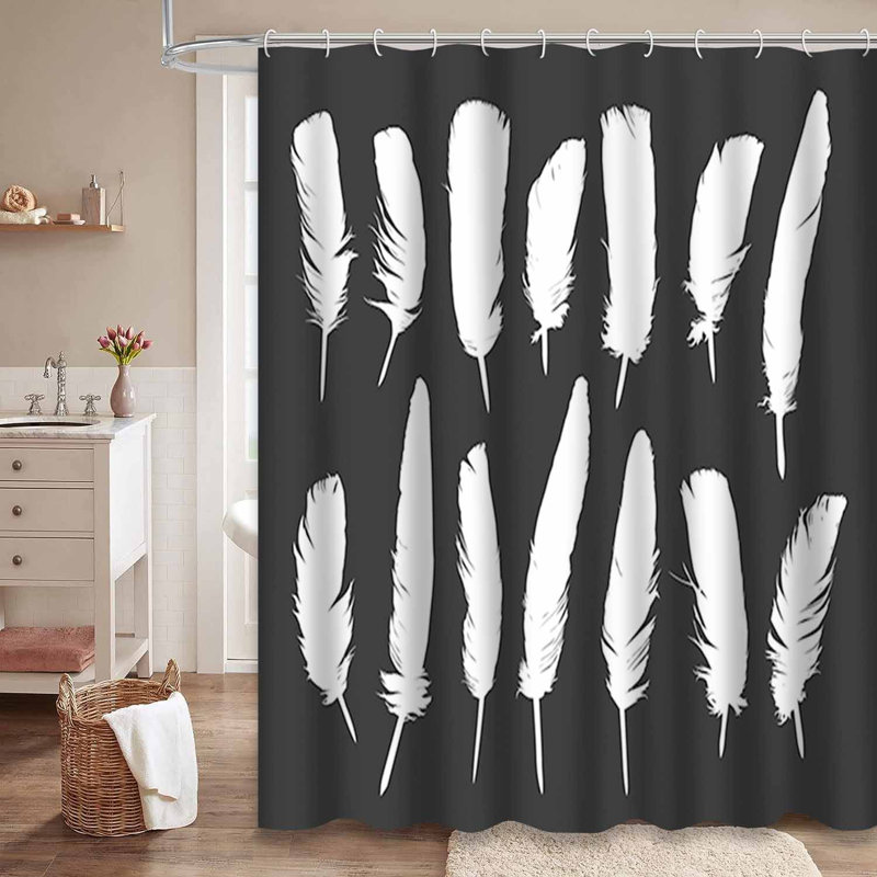 Rideau de douche Feather, L 72 po x l 72 po