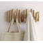Picket 5-Hook Wall-Mounted Wooden Coat Rack with Adjustable Flip-Down Hooks-2076293739