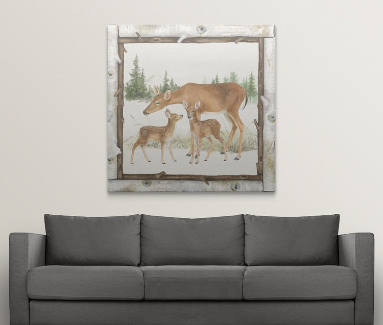 «Family Cabin II» par Sanaa, impression de Beth Grove, H 30 po x l 30 po x P 1,5 po, Toile