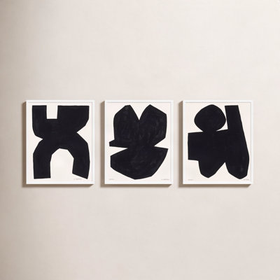 Shauna "Module on White" 3-Piece Painting Set