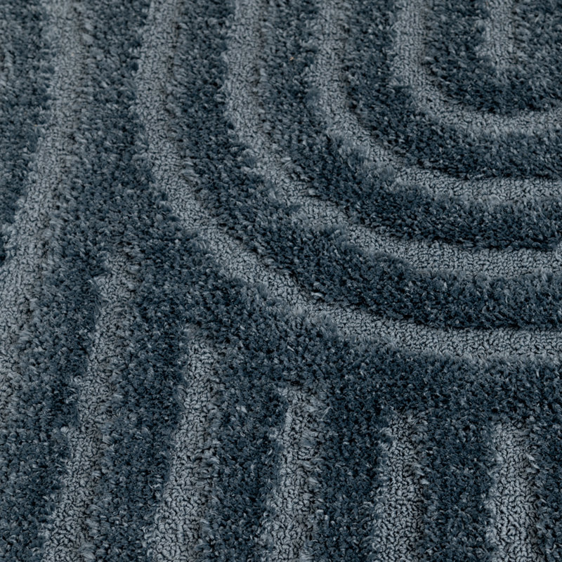 Tapis d'intérieur lavable bleu ardoise Archy avec envers antidérapant, Rectangle 2 pi 6 po x 4 pi