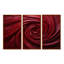 Red Winding Wonder - Abstract Spirals Canvas Art Set-111764896-111764899