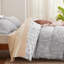 Ensemble de housse de couette réversible pour lit simple - ensemble de housse de couette réversible avec fermeture à glissière, ensemble de literie à motif floral 3 pièces-106246881-106246880