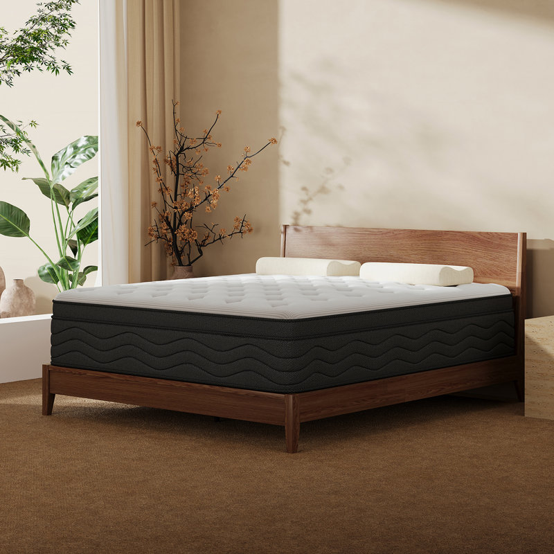 Luxury Medium Hybrid Innerspring Mattress In A Box, Individual Pocket Springs &  High-Density Foam For Motion Isolation & Deep Sleep