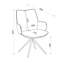 Adina 360° RETURN SWIVEL CHAIR - FAUX LEATHER - BLACK SAND POWDER COATED LEGS (SINGLE)-905477542