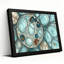 Art mural sur toile bleu sarcelle et rouille-133551800
