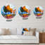 Orange et rouge arbres d'automne pendant le coucher du soleil - horloge murale de ferme-59914908