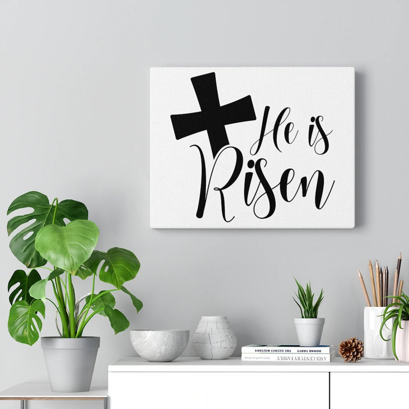 He Is Risen - Wrapped Canvas Print, 30cm H x 41cm W