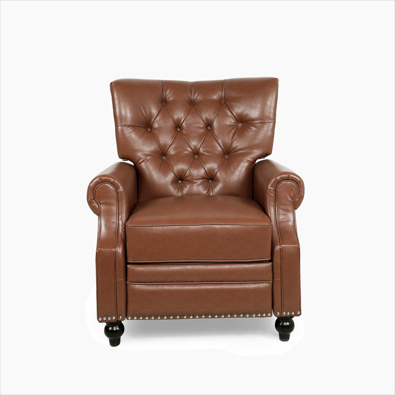 Fauteuil inclinable manuel standard Clemintine, Similicuir brun