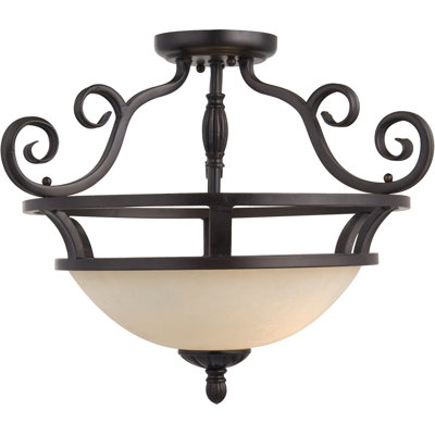 Glass Semi Flush Mount